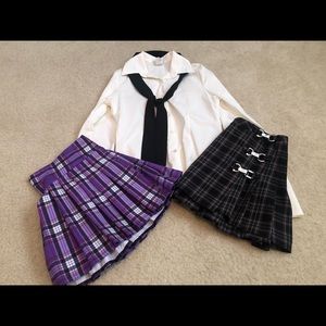 SOLD  School Girl Blouse w/tie & Skirts (SM top/ M bottom) 👩🏻‍🏫